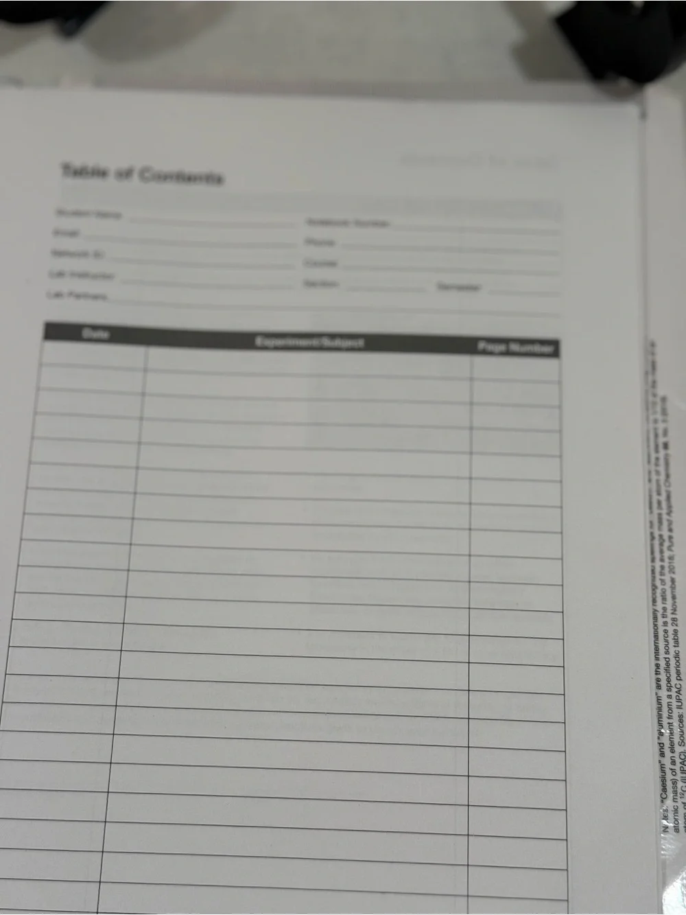 NEW Student Lab Chemistry Notebook by Hayden-McNeil Lab Solutions